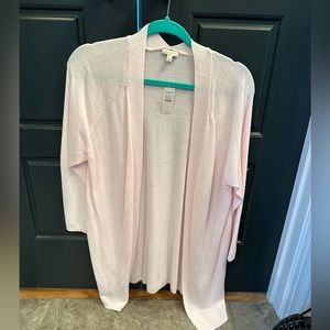 Talbots lightweight light pink sweater set. New with tags. Size LARGE